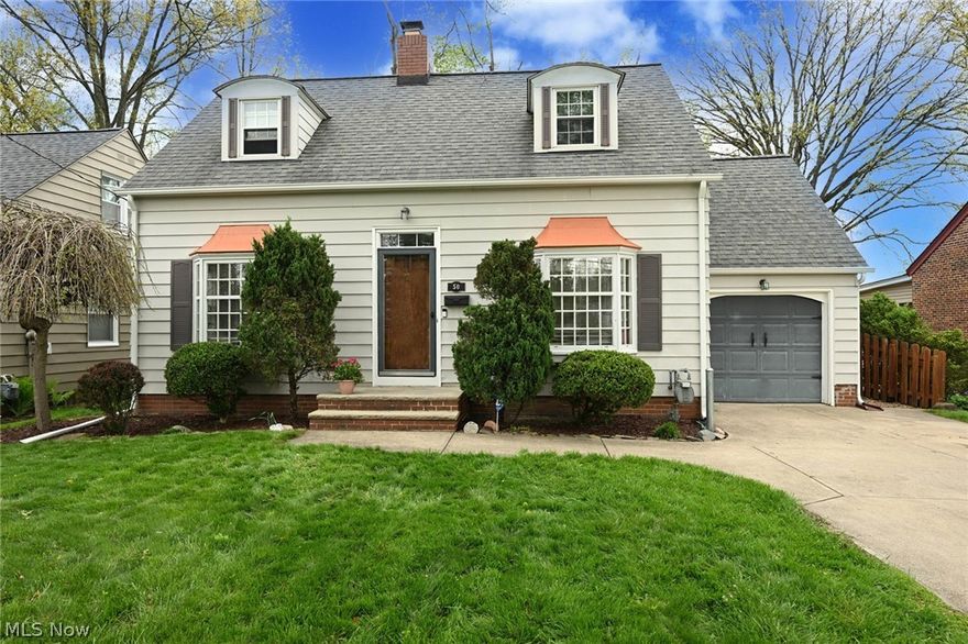 This beautifully maintained Cape Cod is truly move-in ready. Step into a spacious living room featuring a bay window, built-in shelving, hardwood floors, and a classic wood-burning fireplace. The fully renovated kitchen (2020) offers updated appliances and countertops, while the formal dining room showcases hardwood flooring and its own charming bay window. Just off the kitchen, a cozy family room opens to the backyard patio, perfect for everyday living and entertaining. Upstairs, you’ll find three bedrooms and a fully remodeled bath (2018). The primary bedroom features hardwood floors and two closets, including a walk-in. The finished lower level adds even more living space with a second full bath, glass block windows, and an additional wood-burning fireplace. Major updates include; basement was waterproofed and has a transferable warranty, driveway, roof, brick steps, and windows. The extra-deep, fully fenced backyard is nicely landscaped and includes a storage shed. Enjoy summer evenings on the sandstone patio complete with a fish pond and water feature. Located in a highly desirable area, just a short walk to parks, the library, dining, and Baldwin Wallace University.