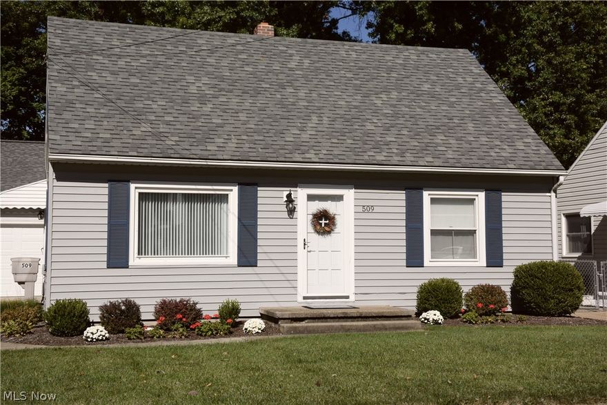 Immaculate and Spacious 3 bedroom & 2 full bath Cape Cod!  Rare Find!  24 x 28 Garage with a10 ft ceiling and a storage loft.  8ft garage door & 18 ft wide!  Built in 2011.  Lots of updates (dates approximate) A/C 2015, roof 2002, exterior siding 2014, H2O tank 2015, glass block windows, recreation room with full bath and office.  Basement waterproofed (no warranty).  Kitchen includes stove, refrigerator, disposal, dishwasher (2015), washer and dryer.  Sewer line replaced 2002, chimney rebuilt 2010, new carpet in living room, stairs and 2nd floor 2016.