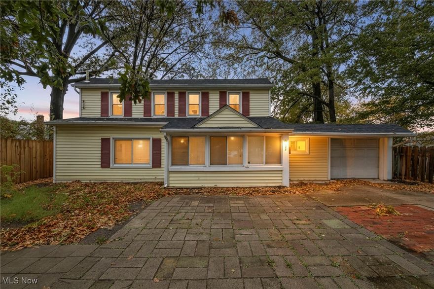 Welcome to this beautiful colonial—an ideal opportunity for first-time buyers or savvy investors! This move-in ready home has great bones offering peace of mind with an open-floor plan layout. Step inside to a spacious living room filled with natural light and a convenient half bath. The kitchen features warm oak cabinetry, new countertops, modern fixtures, and a large bay window that brightens the space. Appliances include a stove, microwave, and dishwasher. The main floor also offers a first-floor bedroom and laundry for added convenience. Upstairs, you’ll find two more generously sized bedrooms and a full bathroom with a sleek gray vanity, modern tile shower surround, and modern finishes. Enjoy outdoor living with a sizable backyard perfect for entertaining, gardening, or relaxing, plus a charming paver patio in the front and an attached 1-car garage. Nestled on a quiet residential street, this home combines comfort, style, and convenience—all at an incredible value. Schedule your showing today, this one will not last!!!