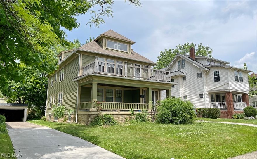 Great house hack opportunity.  Live in the luxurious first floor unit while your 2nd and 3rd floor tenants pay your mortgage!  Centrally located Cleveland Heights double with legal third floor unit.  Near University Circle, The Cleveland Clinic, and Downtown.  First floor unit is vacant, was previously rented for $2500 per month furnished.  Property will transfer violation free.