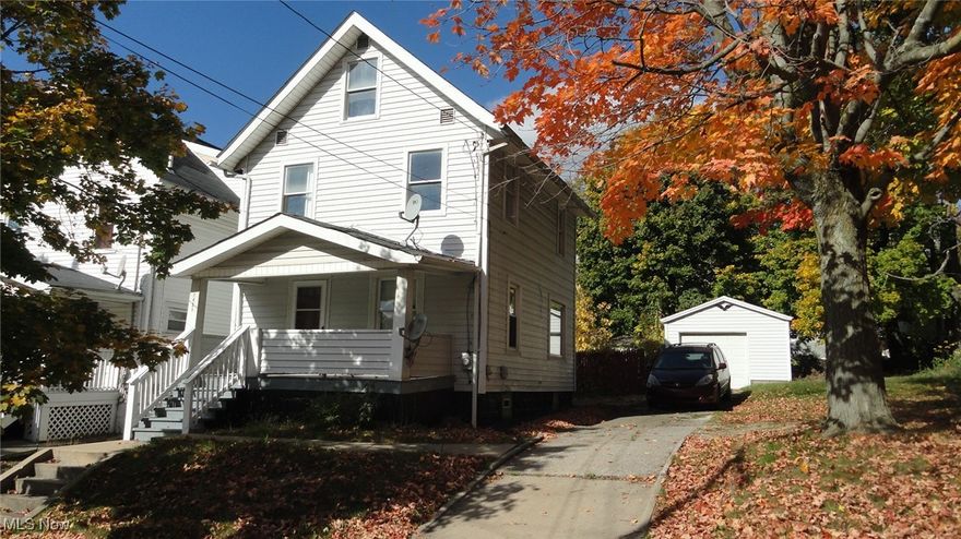 Here's a nice  home with great potential for the next homeowner.  Formal living room and formal dining room, three bedrooms, one bathroom, full basement plus a spacious finished third floor could be a 4th bedroom.  Updates are needed but there is a newer furnace, roof, water heater, some newer windows, updated electric panel box, basement glass block windows and a nice deck porch overlooking the oversized lot. Priced to sell with room to improve!