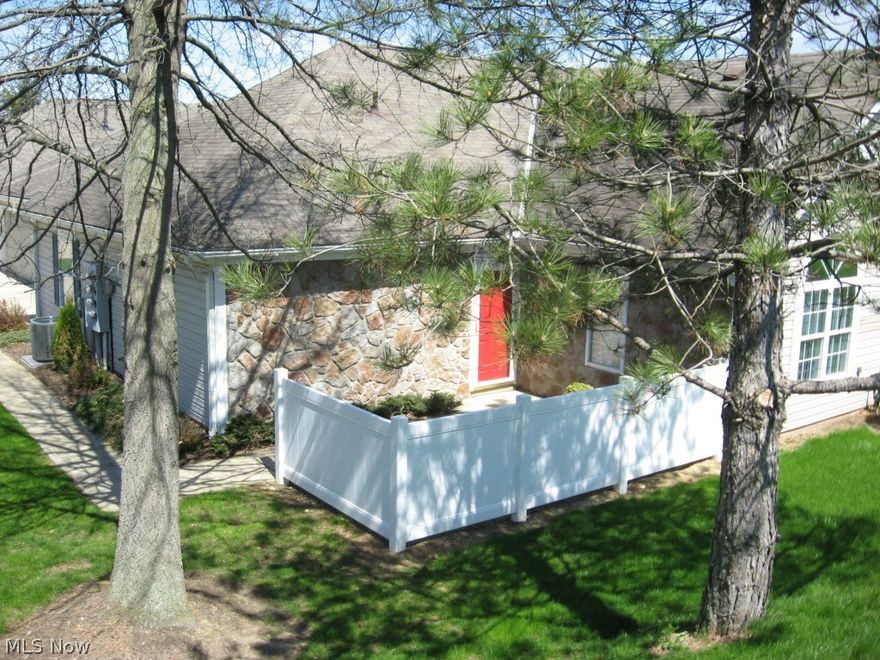 Pretty and spacious 2 Bedroom, 2 bath home. Bright and airy and neutrally decorated- move right in and add your personal colors and style!
Private but welcoming fenced in courtyard at the front entrance. All new carpet in 2015!! Large living room with gas fireplace and lots of natural light! Spacious kitchen includes all appliances and tile floor, (brand new microwave oven), not to mention a convenient breakfast bar! Roomy master bedroom with attached full bath with new shower door and large closet. Second bedroom is also spacious! New Central Air in 2014! Eaton Estates has it all- community room, tennis courts, playground, walking trails, and beautiful community pool!!