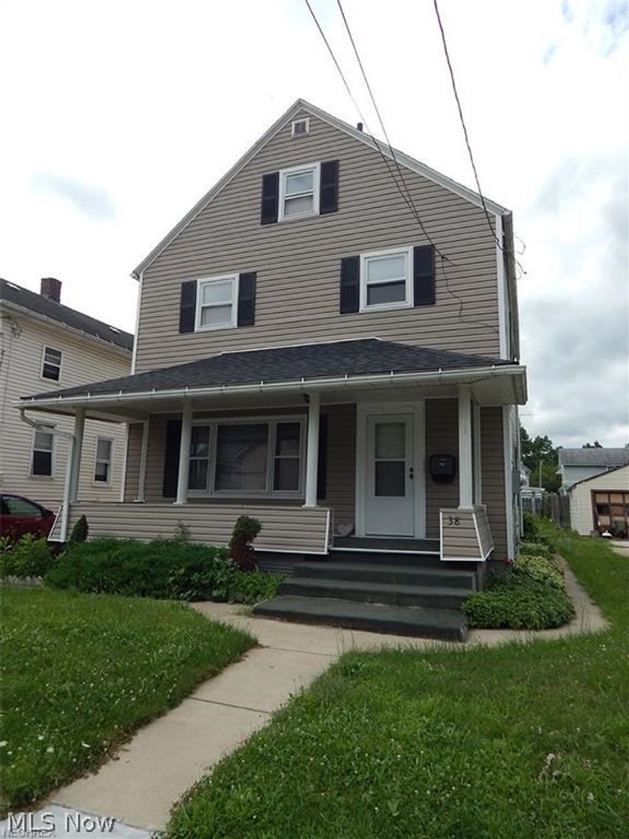4 Bedroom 2 Bath with extra  deep 2 car garage on a quiet street for just over 50k . This recently updated and remodeled home is complete inside and out. 30 year plus shingles , very nice vinyl windows  and siding . Large Front porch ,spacious living room and first floor bedroom with ridiculously huge walk in closet. New carpet and paint in 2017 new electric panel and wiring in 2016 along with a new Hot water tank... What else do you need ? A sunroom  ?  Central air conditioning ??  3 extra bedrooms upstairs with  your own bathroom ??  38 15th street has all that and lot more of Barberton's Magic ! Just come and see for yourself - Contact Your favorite Agent to set up a private showing today while you still can .