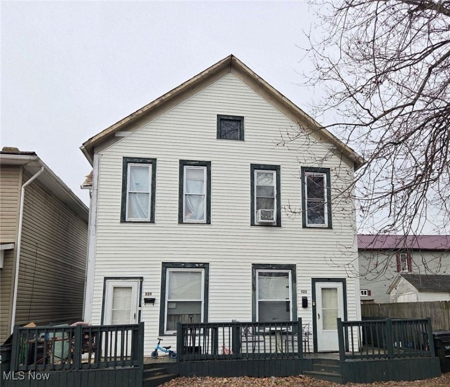 Income producing property. Both sides are occupied and rent for $595 per month. Tenants pay all utilites.