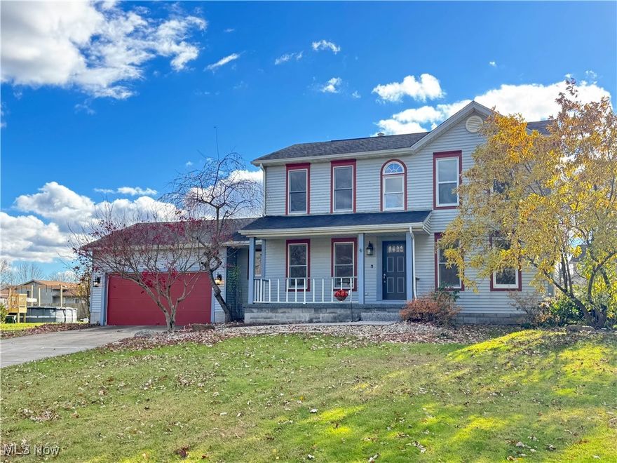 Welcome to this beautifully maintained home in a quiet, established Austintown neighborhood! Featuring brand new carpet throughout and a fresh coat of paint, this 3-bedroom, 2.5-bath home is move-in ready. The spacious eat-in kitchen offers solid surface countertops, under cabinet lighting and matching appliances, complemented by a formal dining room perfect for entertaining. The generous master suite includes a walk in closet and a large en suite bath for added comfort. Downstairs, the waterproofed basement features durable Naturestone flooring, and the updated furnace provides efficiency and peace of mind. Enjoy the outdoors with a large backyard ideal for play, pets, or gatherings, and relax on the covered front porch—spacious enough for two rocking chairs. A 2-car attached garage completes the package—schedule your private showing today!