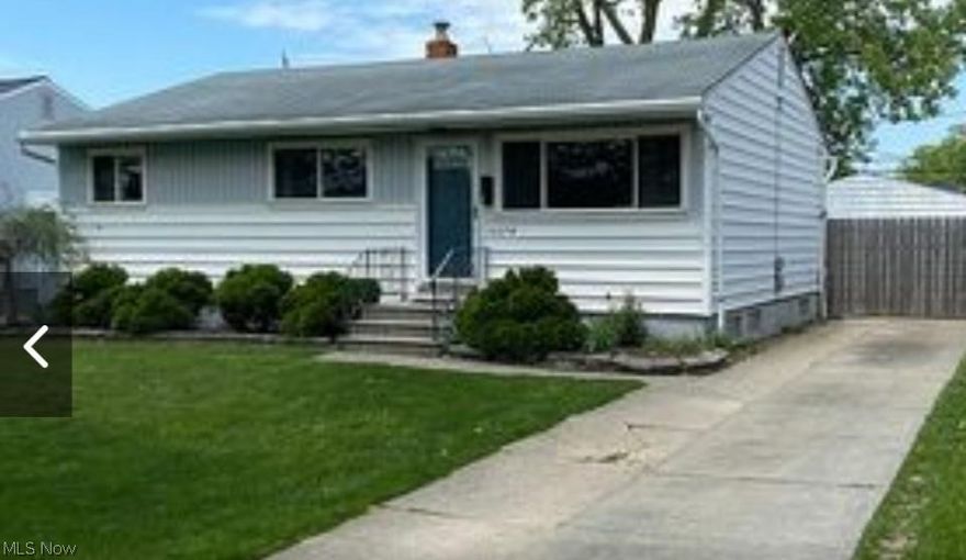 Welcome to this 3 bedroom Ranch in desirable Brook Park! Home is Located minutes from I-71 & 480 * Close to shopping and Brook Park Recreation Center. This home offers 3 bedrooms. Partially finished Rec Room in basement, additional room in basement could be office or 4th bedroom. Covered patio and 2 car garage.