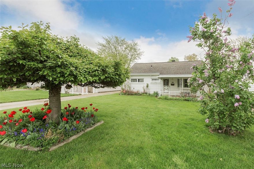 Located in a quiet, Mentor Headlands neighbor, this well cared for 3 Bedroom, 1 Bath home is waiting for you. The home has a beautiful landscaped front yard and a fenced backyard with driveway gates. There is a brand new 2 1/2 car garage in the backyard with room for all your needs. There are driveway aprons at the garage and the street which are new concrete.The attractive covered front patio leads to the living room, which has a large bay window, coat closet and carpeting. The front storm door is newer, in addition to newer windows throughout. The kitchen has a ‘brick’ backsplash and room for a dinette table. The kitchen leads to the back door and the utility room/laundry room. The furnace is newer as well as the back door and storm door. The bathroom has updated, shower fixtures and ceramic tile. The bedrooms are carpeted and have upscale window treatments and Closets. This home is move-in ready as well as having easy access to Lake Shore Blvd., Headlands Beach State Park, Rt 44, Rt