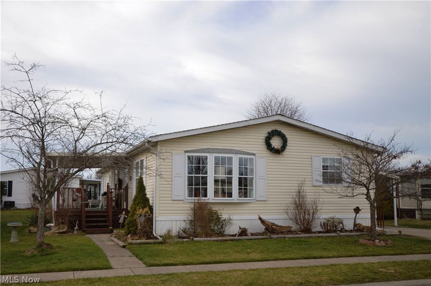 Motivated Seller! This 1993 Schult Home measures 28 x 52 giving us 1456 sq ft. This floor plan offers 2 large bedrooms plus 2 full baths; both bedrooms have walk in closets. Great deck/porch plus a nice ramp and patio partner. All of this located on a great cul-de-sac street. Why not see this lovely home for yourself. Dining room table and chairs can stay with the home! Columbia Park is Ohio's Premier Land Leased 55+ Community. Park approval required. Age Specific.