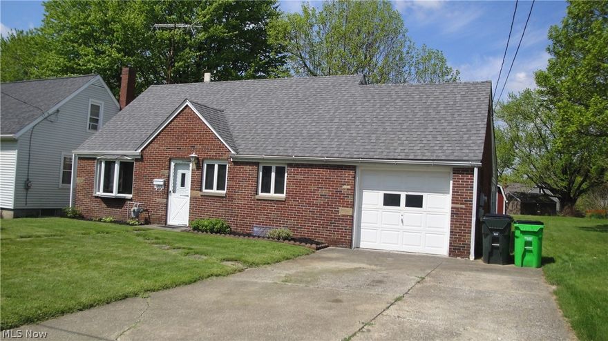 Nice quiet setting, shaded back yard with your own orchard. Apple and peach trees. Plenty of room for your garden and has an 8x12 storage building in back yard. This brick cape cod has been well maintained with Andersen casement windows, new steel front door, new dimensional shingles in 2017. Concrete driveway . Home is freshly painted with brand new carpet. All appliances including washer and dryer stay. Second floor is unfinished, waiting on your ideas and finishing touches. Call and schedule your private showing