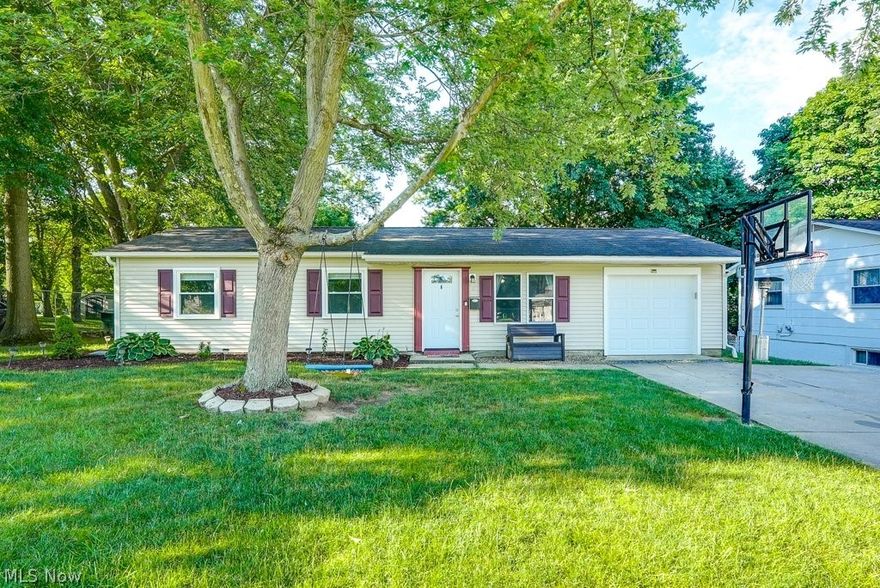 Welcome to this freshly painted charming 3-bedroom, 1-bathroom home located in Stow, OH. This cozy residence offers a warm and inviting atmosphere, perfect for those seeking comfort and convenience. The property features a spacious living area, ideal for relaxation and entertaining guests. The three bedrooms provide ample space for rest and privacy. Main level laundry room. Outdoor patio in the fenced in large backyard, where the shed and playset will stay. Roof approximately 10 yrs., Furnace 2017. Newer appliances included!