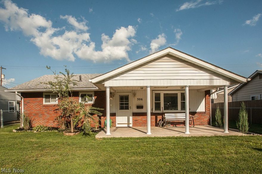 A well maintained 3 bedroom home all on one floor. Property fenced in with a large detached two car garage and extra parking in the back.  This one bathroom home also has a walk-in shower in one of the bedrooms.  All the appliances including the washer and dryer go with this house. Nice quiet neighborhood right across from the Buckeye Local football field.