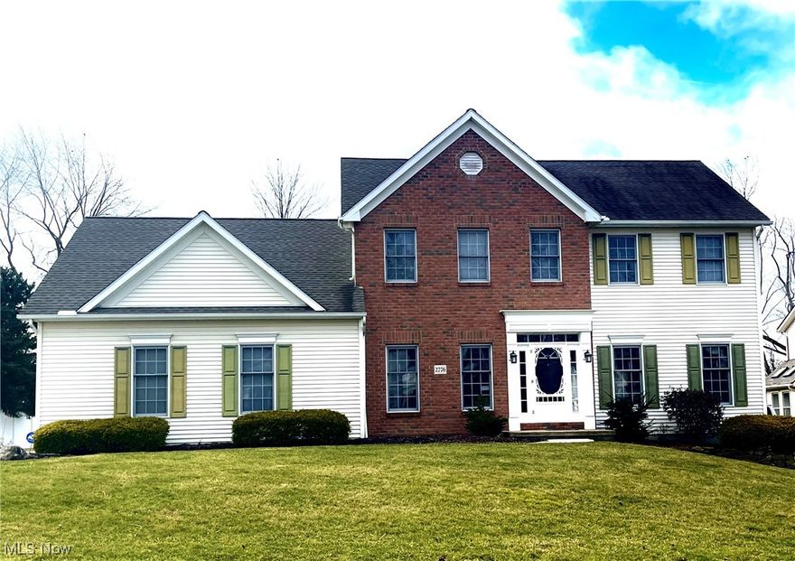 Discover this exceptional home located in the Rising Meadow development of Fairlawn.  Upon entering the bright and spacious foyer you will see the formal dining room with coffered ceiling and wainscotting.  On your right is a flex room that could be an office or kept as a more formal sitting area.  Through French doors you will enter the family room with gas fireplace and high ceilings.  The eat-in kitchen offers ample cupboard space, a center island and access to the enormous composite deck.  The main floor laundry with utility sink and cabinetry sits next to the first of 3 full baths.  At the end of the hall, you will find another flex space that the homeowner is currently using as a first-floor bedroom.  With the addition of a closet this would be a great in-law area or guest suite.  Upstairs are three nicely appointed bedrooms each with ample closet storage.  The guest bath has a double vanity with water closet and stand-alone shower.  The owners' suite of rooms is unique and charming--containing a sizable sitting room with walk-in closet and skylight while the ensuite bathroom offers a soaking tub, double vanity, and another skylight flooding the whole space in light.  The current homeowner finished the basement into a large recreation area and added a wet bar, 1/2 bath and another flex room which could be used as a craft room or playroom.  A crawl space provides additional storage.  The 2-car garage is big enough to add a work bench and house lawn maintenance equipment.  If that weren't enough the house includes a whole-home gas generator.  A/C was replaced within last 5 years, H2O tank approximately 2020.  See all that this home has to offer!