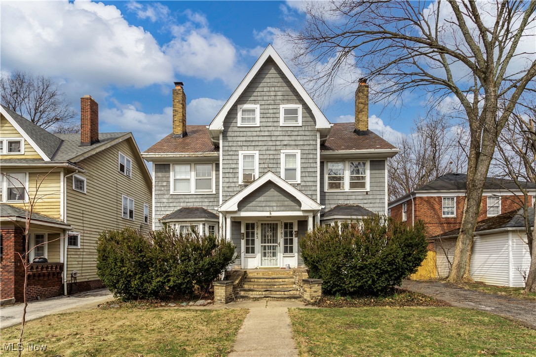 Welcome to this wonderful opportunity to own a duplex on a prime Cleveland Heights street. This property is currently looking for its new homeowners and could suit as a chance for an owner to occupy one half and lease the other. Built in 1920, it has many charming ordinal features such as original hardwood floors, crown molding throughout the main living area, large front facing bay windows, and original fireplaces in each unit. There are beautiful wood details throughout the house including door frames, windows, and built-in cabinets. Each unit includes 4 beds and 2.5 baths. The bedrooms are very spacious with their own closet. Both units also feature their very own screened in balcony, perfect for additional entertainment. You don’t have to worry about sharing laundry because both units have their very own laundry room with washer & dryer. This location is a skip to Coventry Rd, Lee Rd, and some of the best amenities Cleveland Heights has to offer. Schedule your private showing today!