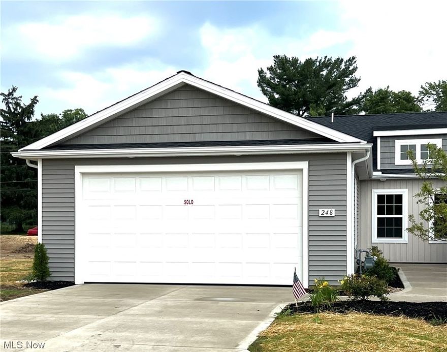 Be the first to live in this beautiful two-bedroom/two-bath, just built home! This very desirable end unit is decorated in neutral shades and is close to shopping! Some features include upgraded flooring, stainless steel appliances, large closets, and an extra large garage! The laundry room is conveniently located off of the foyer between the main entry and the kitchen. Cats and/or dogs are permitted!