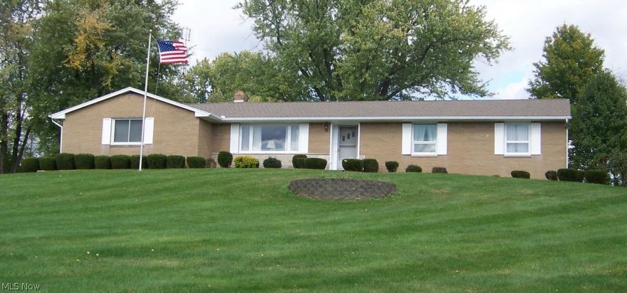 This bright, airy and well cared for ranch features over 1650 square feet of single floor living space. The three nicely sized bedroom include a 17x13 master with its own private bath. A wood burning fireplace with built in bookcases, and desk are all featured in the family room. The eat in kitchen, complete with an over-sized dinette, is sure to be a gathering point with its windows surveys the lots three acres. Completing the property is: a single car garage including a covered patio, an expansive 47x28 semi finished basement, bar, pool table, second refrigerator, washer and dryer. If you are looking for privacy you will want to consider this one.