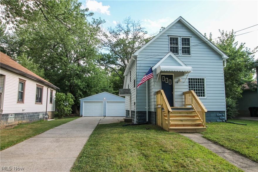 Beautifully updated 2 bedroom in the heart of Cuyahoga Falls, close to downtown.  This home features a large yard, 2 car garage, a newer roof, water tank, furnace, new kitchen and a new bathroom, new flooring and fresh paint.  Very close to downtown Cuyahoga Falls.