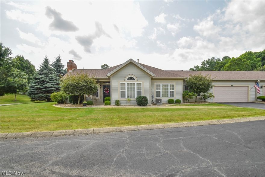 First floor living at its best! Welcome to this immaculate ranch condo in the desirable Clingan Crossing’s private gated community. Pride in ownership shows in this perfectly laid out 3 bedroom, 3 bathroom home. The very open floor plan features vaulted ceilings that highlight this unit throughout. The front door opens to a large living room accompanied by a gas fireplace and spacious kitchen featuring newer appliances which stay with the home. The lovely dinette area opens into the fully equipped kitchen with a breakfast bar and hosts sliding doors to a private patio. Your master suite has a large master bath with a walk in shower. The 2nd bedroom has its own en suite bathroom and large closet, perfect for overnight guests. A 3rd bedroom chaperons this living space completing it. First floor laundry just off of the attached 2 car garage boasts a long hallway lined with storage closets for great space and storage. Picturesque private development situated in a fantastic location in Pola