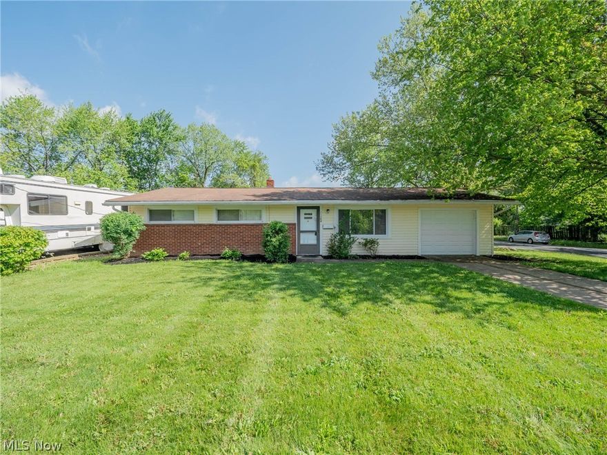 Check out this gorgeous ranch home in Brook Park! Upon entering the front door, you'll be greeted by the spacious living room, where you can watch tv and relax with loved ones and friends after a hard day's work. The spacious kitchen has been tastefully remodeled in 2012 with lots of cabinetry where you can prepare and enjoy meals with family. You can also host dinners for your friends! Fall in love with the backyard, boasting a huge space for outdoor activities and for your children to play ball games in the summertime! It is also perfect for gatherings, birthdays, and events - a perfect space for BBQ parties! Bedrooms are spacious with large windows that allow the sunlight to pass through for perfect mornings. Pull into your one-car garage, enter the kitchen and relax while sipping lemonade sitting on the patio on hot summer afternoons. This home has recently installed mechanicals: Garage Door (2019), Garage Door Opener, (2019), A/C (2019), Furnace (2019), and Water Heater (2014) and
