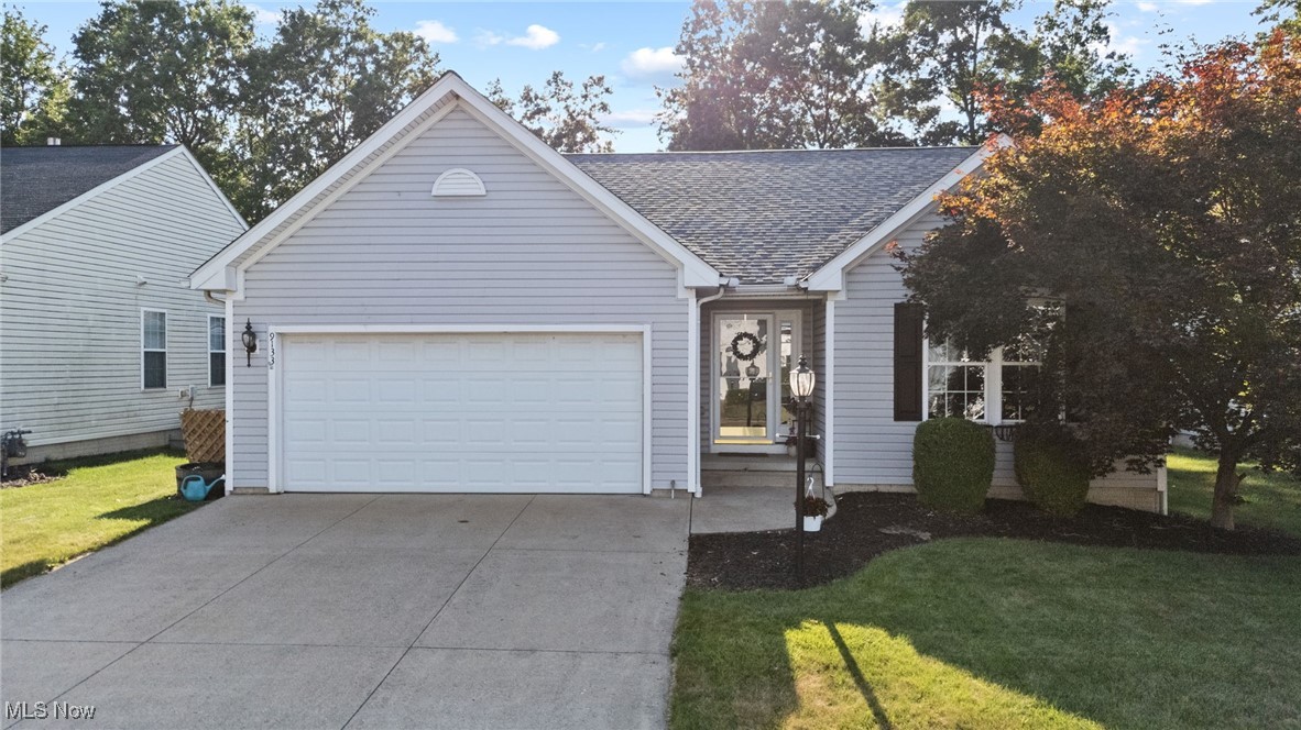 Fantastic ranch in highly desirable location in North Canton! Through the front porch entry you will be greeted by an open floor plan that includes large living area and formal dining room with plenty of natural lighting and luxury vinyl plank flooring consistent throughout. The beautiful kitchen was completely remodeled in 2020 with quartz countertops, tile backsplash, and stainless-steel appliances. Sliding doors lead out from the dining room onto a stamped concrete patio with firepit, perfect for relaxing in the evenings in your peaceful backyard. Come back inside to find first-floor laundry off the kitchen, leading to the two-car garage. The primary bedroom contains a full private bathroom and excellent closet space. Two additional bedrooms also with ample closet space and another full bathroom off the hallway round out the first floor. Full basement offers massive, finished recreation room with endless possibilities and additional living space. You will find another large, full bathroom with soaking tub and separate shower in addition to a bonus room that can be used as an office, craft room, or whatever suits your needs. Built-in shelving in the utility room adds tons of storage. Roof (2017) includes a 10-year transferrable warranty. Exceptionally well taken care of home with beautiful updates and modern style. You won't want to miss this one!