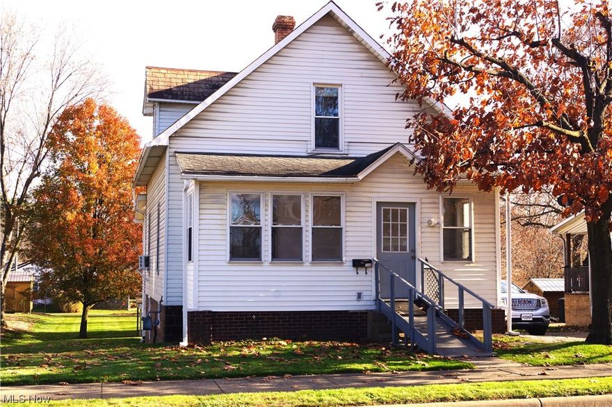 Meticulous and Move in Ready home in Minerva! Enter this great home into the carpeted enclosed porch and then into the foyer area large enough for a home office! This fabulous 2 bedroom, 2 full bathroom home, is located in a great area! Easy walk to downtown, restaurants, grocery stores, churches and more! Gorgeous oak woodwork throughout the house. You will love all the cupboard and counter space this eat in kitchen has to offer! Off the kitchen is a formal dining room and then into the spacious living room. Full bath one the main level and full bath upstairs. 2 large bedrooms upstairs have huge closets! Some are walk-in. The storage space this home has to offer is awesome! Laundry area with lots of cabinet space and toilet are located in the lower level. Walk out lower level through  another enclosed porch. Updated features include 100 AMP electric service, hot water boiler is a 3 year old closed system, and new water softner system. All carpets recently scrubbed. Immediate possession with time to move in by Christmas! Great condition! Front ramp can easily be removed. Selling to settle an estate.