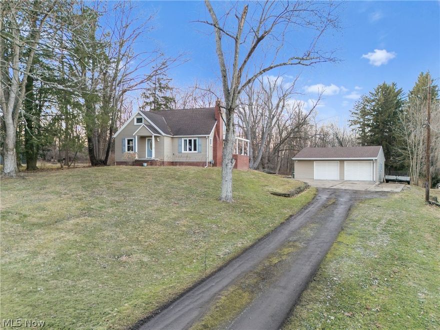 Welcome to this charming 3-bedroom, 1-bath bungalow offers the perfect blend of privacy and comfort. Set back from the road with a long driveway and detached two-car garage, the home welcomes you with classic curb appeal and a serene setting.

Inside, you’ll find a bright and inviting living space featuring updated flooring and a stunning stone fireplace that creates a warm focal point. The thoughtfully designed layout offers comfortable bedrooms and an easy flow for everyday living. Surrounded by mature trees and open green space, this property provides the tranquility of country-style living while still offering convenience.

A rare opportunity to enjoy space, charm, and move-in-ready updates — all in one inviting home.