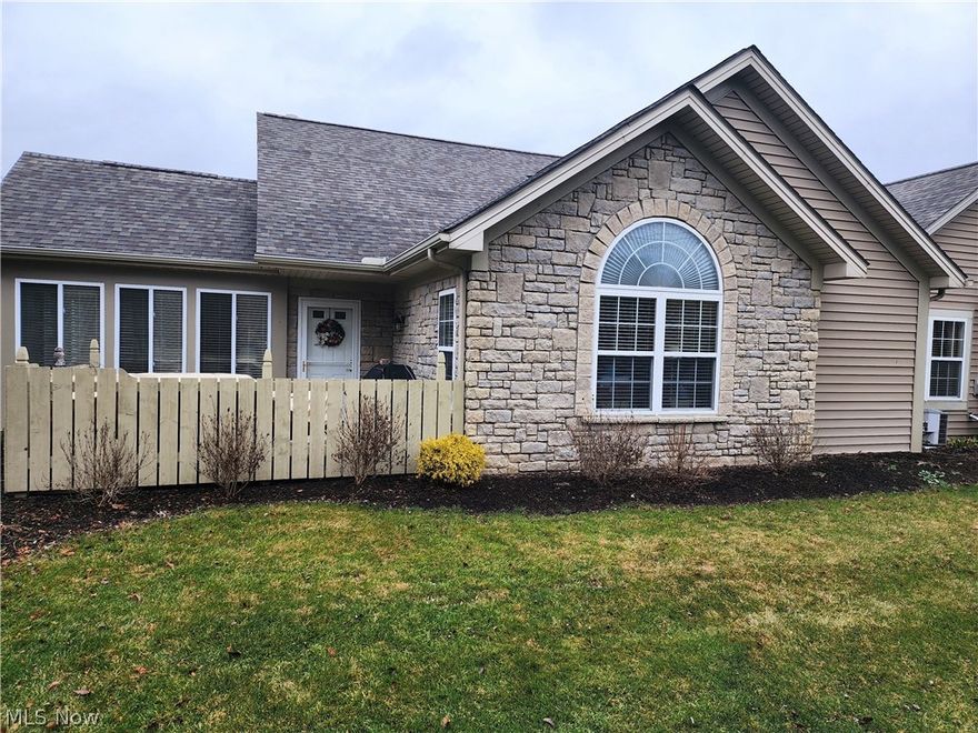 Great location in desirable Highland Creek Development!  Welcome home to a private corner lot with a newer concrete patio.  Open concept floor plan featuring a kitchen with new granite countertops and extra built-in cabinets and pantry.  Large great room with gas fireplace opening to an all seasons room.  This property boasts cathedral ceilings throughout and spacious bedrooms with large walk-in closets.  2 car garage with attic storage space above.  New roof installed summer of 2022.  Also, take advantage of the Highland Creek club house and inground swimming pool.  Don't let this one get away, schedule a private showing today!