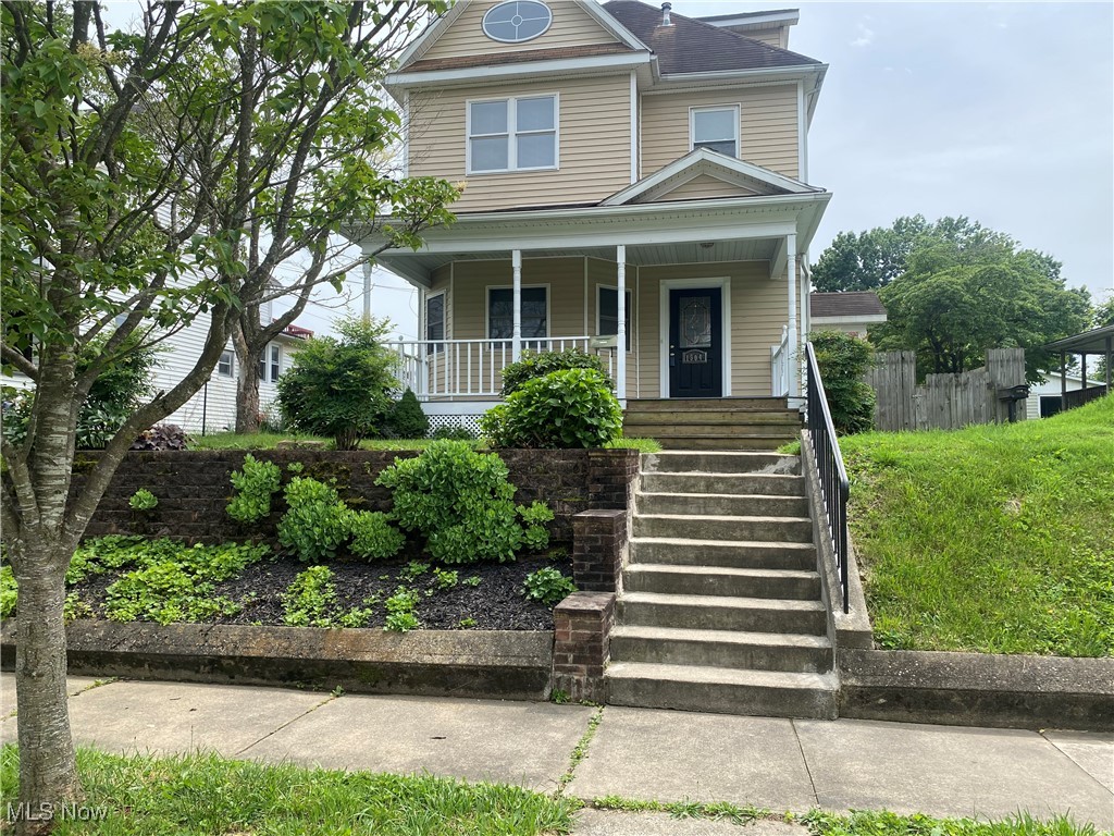 Convenient North Parkersburg location with INCOME! Inviting front porch entry, hardwood floors, doors and trim, 4 or 5 bedrooms, first floor ensuite/office, finished 3rd floor, two full baths, second floor laundry, galley kitchen and appliances package. Walk up front, full basement, maintenance free exterior, alley access and leased garage apartment. The home is available for IMMEDIATE POSSESSION.
