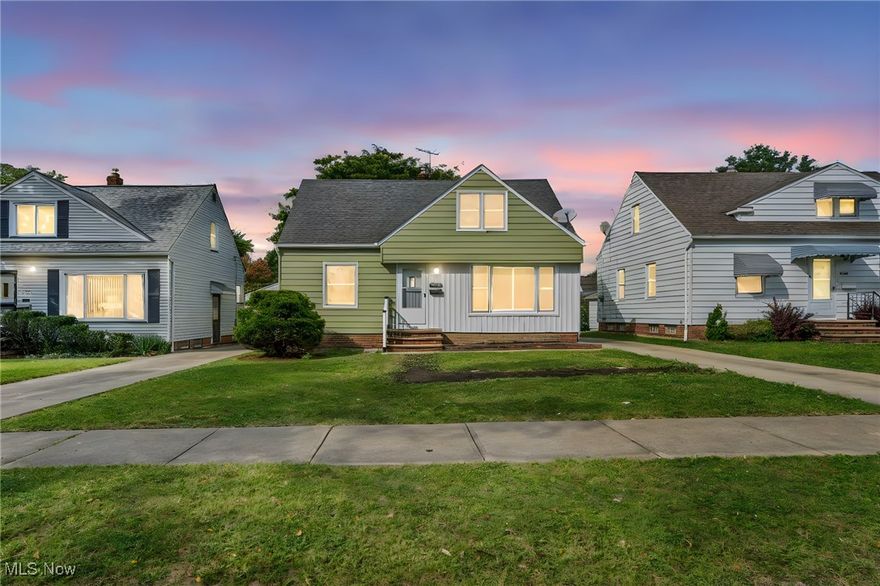 Absolutely stunning totally renovated classic bungalow in sought after, secluded and private pocket of Garfield Heights!  This POS compliant home features updates and modernization throughout.  Fully renovated kitchen with quartz counter tops, custom sink and hardware, new fixture, floors and paint!  Large living room featuring new floors, updated paint, and large picture window overlooking quiet front yard.  Two large first floor bedrooms, renovated first floor full bathroom  with walk in shower!  Huge primary bedroom on second floor with reading nook, attic access for additional storage, and hardwood floors.  All this PLUS a finished rec room in basement, new central AC, new hot water tank, updated electrical, large backyard and two car detached garage with electric openers!   Don’t miss this beauty!