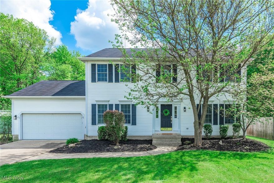 Welcome to 8080 Fair Rd – A Spacious, Updated Colonial on a Scenic 2/3 Acre Lot in Desirable Strongsville! Don’t miss this excellent opportunity to own a beautifully updated 4-bedroom, 2.5-bath colonial offering 2,560 square feet of living space, nestled on a peaceful, wooded lot complete with a creek—no HOA fees! Step inside to an impressive 18-foot, two-story foyer that sets the tone for the grand and welcoming atmosphere throughout. The first floor boasts a spacious and functional open layout, ideal for both everyday living and entertaining. A large family room features a cozy fireplace and a fun wet bar, seamlessly connecting to the updated eat-in kitchen, complete with a center island, quartz countertops, pantry, and newer stainless steel appliances. Formal living and dining rooms offer flexibility—perfect for a home office or hosting guests. A convenient first-floor laundry/mudroom and updated half bath complete the main level. Upstairs, you'll find four generously sized bedrooms and a full hall bath. The oversized primary suite offers the perfect retreat with two closets and a spacious en-suite bath featuring a soaking tub, separate shower, double vanity, and a private water closet. The clean, freshly waterproofed basement offers an additional 1,280 sq ft of potential—ready to be finished into a recreation space, home gym, or theater room. Recent updates include: new furnace and A/C (2025), all-new flooring, fresh interior paint, recessed lighting, modern fixtures, updated toilets, and more—nothing to do but move in! Step outside to your private backyard oasis, complete with a large deck overlooking mature trees and a picturesque creek. You’ll enjoy the peaceful setting with the added benefit of being close to both Strongsville and Berea amenities—including parks, shopping, dining, and the Browns Training Facility. Schedule your private showing today and make this exceptional home yours!