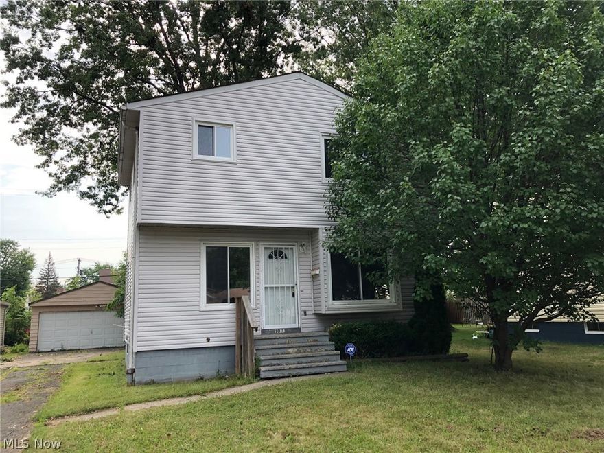 Newer colonial, just needs a little work to make it home again.  Great for owner occupants or investors, this house is over 1000 square feet, plus the basement has space for a rec room and a 1/2 bath.  3 generously-sized bedrooms and a full bath up.  Living room, dining, and kitchen on the first floor. Other Feautures: large 2-car garage, security system, conveniently located near freeways, shopping, and the Waterloo Arts District.