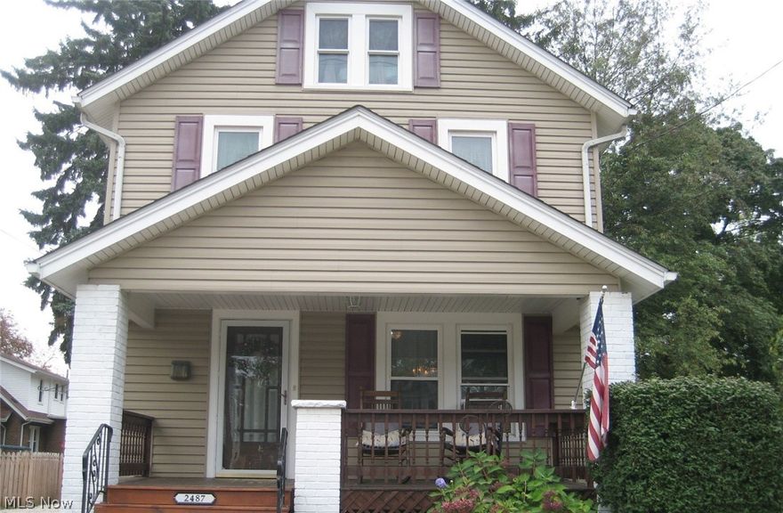 Welcome to this move in ready Colonial home located just minutes from all the amenities that downtown Cuyahoga Falls has to offer! There have been many updates to this home including a newer roof, new siding, windows, and a hot water tank.  The new siding and windows have a lifetime warranty.  This home has plenty of natural light and natural hardwood throughout and built in cabinets with plenty of storage. The kitchen has newer appliances. Also, the large deck has a hot tub and ample space to add lots of outdoor furniture for entertaining. Your guests can enjoy the firepit in a well maintained back yard. Come inside for the formal dining room and oversized living room. The bathroom was remodeled this year.  The master bedroom has plenty of room for a King size bed and full size dressers and amour.  The previous owner removed a wall in the master bedroom, making one large room. The wall could be returned, with enough room for an additional bedroom. Use your imagination on the third flo