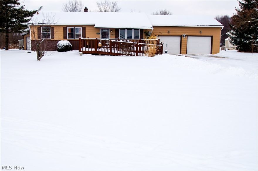 Great Ranch home with 4 bedrooms and 2 full baths. Nice size deck for your enjoyment or for entertaining. Walk through the front door into the living room which has views of the dining area and the cozy fireplace room. Large Master suite with large Master bedroom, a full bathroom and cozy room with fireplace and a 3 season porch. Some of the recent updates include updated kitchen with newer counter tops, hot water tank , updated windows and roof was replaced in 2015. Furnace was replaced with a used energy efficient furnace, garage doors on house replaced 2017. The full basement was previously finished and still has wall studs up to be easily finished. Nice hardwood flooring in bedrooms and living room. If the two car garage isn't enough storage there is a 16x22 pole garage in the back. Home has city water and a septic. Septic is maintained every 2 years. This well cared for home is a definite must see! Schedule your showing today!