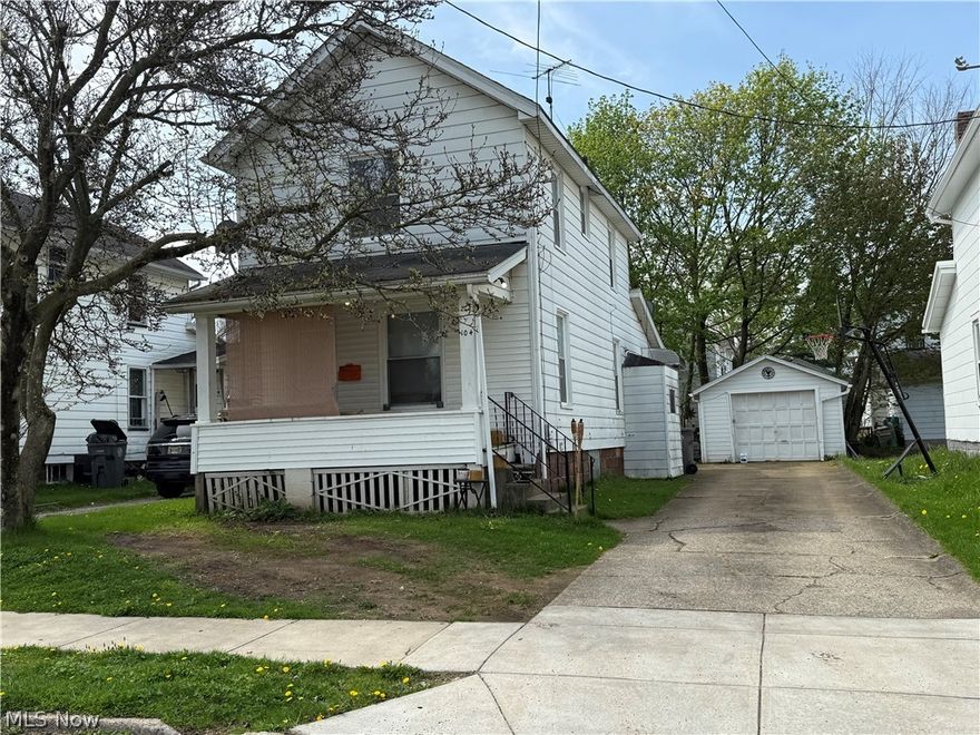 DO NOT CLICK BY THIS ONE! Look at this price! Looking for small but mighty? Utilize the AT HOME $10,000 down payment and closing cost program available, Also take advantage of the UP TO $25,000 of energy efficient upgrades this home could also qualify for if you do! PAYMENTS SMALLER THAN RENT! With some cosmetic improvements, there is positive equity from the start! Covered front porch. Living room spacious dining room and 1st floor half bath. Tear in kitchen with breakfast nook/pantry. Two large bedrooms and full bath. Shower in the potential is there to finish it and make a nice stall. Laundry space in the basement as well. Not formally finished, part of this basement currently used as a den area. Furnace estimated~10 years Roof~20 years. Detached 1 car garage.Call today, make this summer the year of HOME OWNERSHIP!