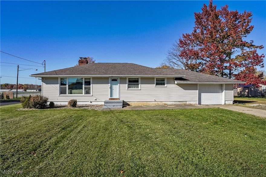 Welcome to one floor living! This 3 bedroom, 2 full bathroom ranch sits on a corner lot with a 1 car garage. When you walk into the living room you are greeted with large windows that boast natural light and hardwood floors. The dining room flows into the kitchen. Down the hallway you will find 3 carpeted bedrooms and 2 full bathrooms. The house is finished with a large basement and a room off the kitchen to add a first floor laundry. Schedule a showing today!