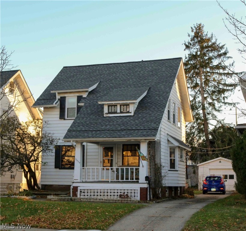 Great price for this charming 3 BR Colonial that says Home! A wonderful Lakewood front porch - perfect for nightly relaxing. Large living room with decorative fireplace, dining room and eat-in kitchen, 3 nice sized Bedrooms and 2 have walk in closets! Most windows have been replaced with efficient vinyl double panes, new roof, updated electrical. Full bath has been updated and even has a jetted tub/shower. A rare 1st floor updated 1/2 bath. All appliances included. Basement has glass block windows and a lower level office. The dehumidifier stays. Sparkling clean and ready for a new family to love the great location. Does need some TLC.