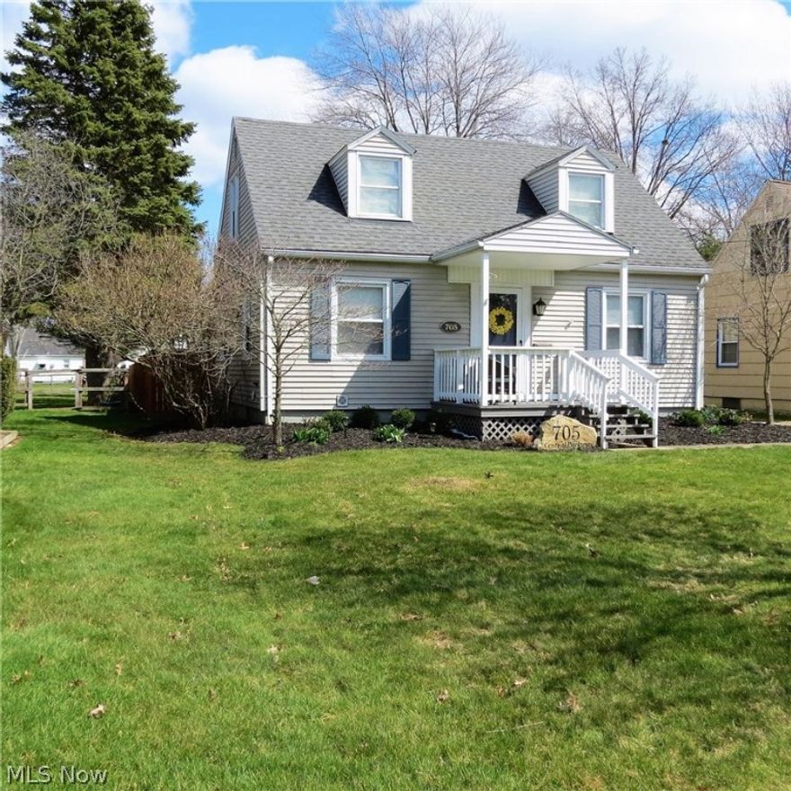 WOW! Meticulously updated 3 bedroom, 2 full bath, Cape Cod in a quiet neighborhood. From the moment you arrive, you will be impressed. This home features a light infused living room, new laminate flooring throughout the 1st floor, updated bathrooms, beautiful dining room opens to the kitchen with all appliances. 2 first floor bedrooms and a huge 2nd floor master bedroom, all with plenty of closet/storage space. Sharp rec room on the lower level for a "man cave", play room, guest area or whatever your mind can create. Adjacent full bath on the lower level. Other updates include but are not limited to: newer replacement windows, vinyl siding, roof shingles, waterproofed basement, high efficiency furnace 2012, new central air conditioning 2017,  &freshly painted interior. With the warmer weather on its way, you will enjoy the spacious, neatly landsaped & manicured yard, privately fenced in the back, complete with patio, fire pit & room for entertaining. Oversized 2+ car garage provides pl