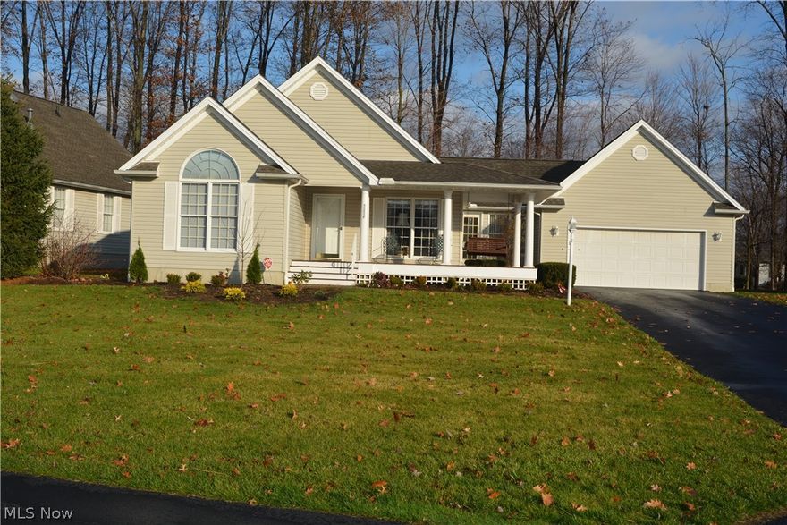 This is the one you have been waiting to see! Beautiful custom Villa in Bella Terra behind the Preakness. Everything is here for you - spacious living room with gas fireplace, beautiful kitchen, separate dining room which opens to back deck, oversized master suite with the largest walk-in closet ever, lovely bath with Jacuzzi. The guest bedroom opens to a second full bath. Perhaps the best could be the large, fully equipped first floor laundry, Full, 12 course basement with tiled floor. Wait until you see how you can enjoy the back living space. Lovely lake and wooded views off your private deck, 2 car garage with electric, water, drain and heater. $225 monthly HOA fee includes water, sewer, garbage, insurance, lawn maintenance, snow removal and a strong reserve fund. This one won't last.