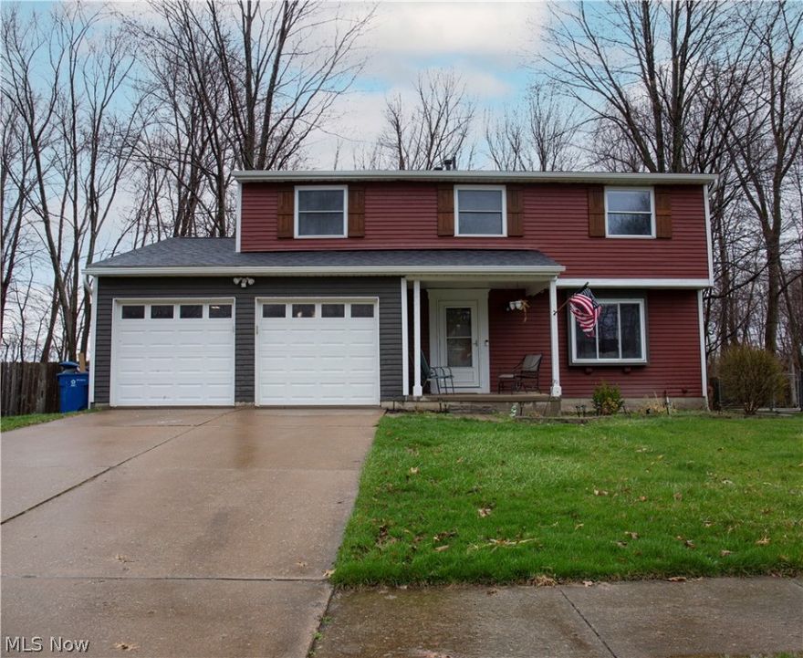 Move right in to this spacious colonial in a quiet neighborhood with street lights and sidewalks. When you pull into the nicely maintained concrete driveway you will notice new garage doors and custom wood shutters. The main floor living areas boast updated flooring, moldings and paint. Everyone will enjoy cooking in the newly remodeled kitchen featuring new countertops, a mosaic tile backsplash, and newer cabinetry. The first floor is rounded off with a convenient half bath. Out back you will enjoy a large, private lot with a wooden privacy fence, spacious deck, fire pit and 14x12 storage shed. In the
upstairs of this home you will find four generous size bedrooms with plenty of closet space and natural light. The basement provides a large (13x13) rec room with plenty of additional storage space. Other updates include a new furnace, air conditioner and roof all completed in 2018. This home will not last long, schedule your private showing today.