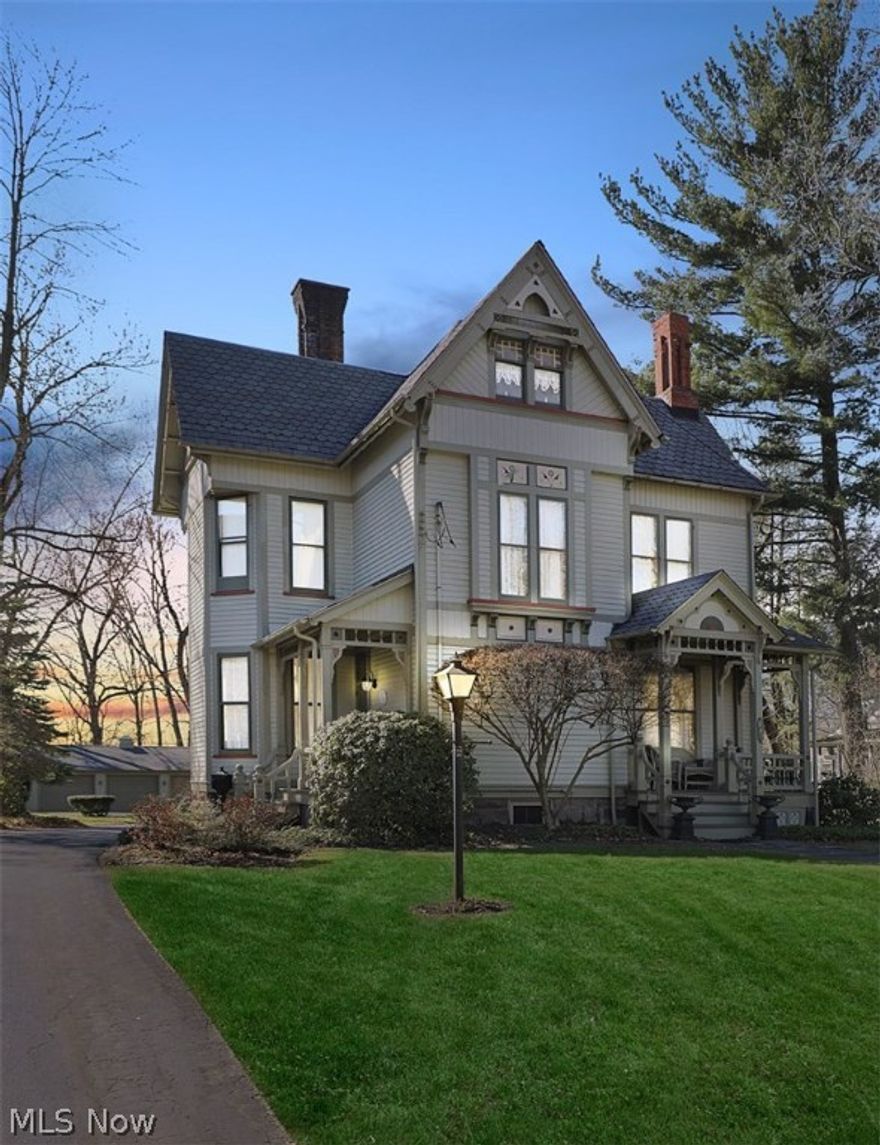 Located in the heart of Salem's Historic District, this move in ready century home offers 3 large bedrooms, 2.5 baths with a study. Amazing and intricate woodwork with fully functioning pocket doors, perfect for privacy or when entertaining, 8 foot solid wood French doors in the Entry, making a grand entryway. A large Kitchen (completely remodeled 2007) with granite bar, double stacked cabinets, professional grade 6 burner gas range, recessed lighting and a large pantry. Large formal dining room can seat 20. High efficiency furnace installed in late 2000 and serviced regularly, 200 amp electrical service updated 2007, roof replaced 2001, garage roof 2017, new hot water tank in 2017, all stone repointed 2003. Partially finished basement not included in square footage. Over-sized 3 car detached garage that has its own separate electrical service. Partially finished basement with walkout offers additional living space or ideal for a home office, walk up attic offers additional space for s