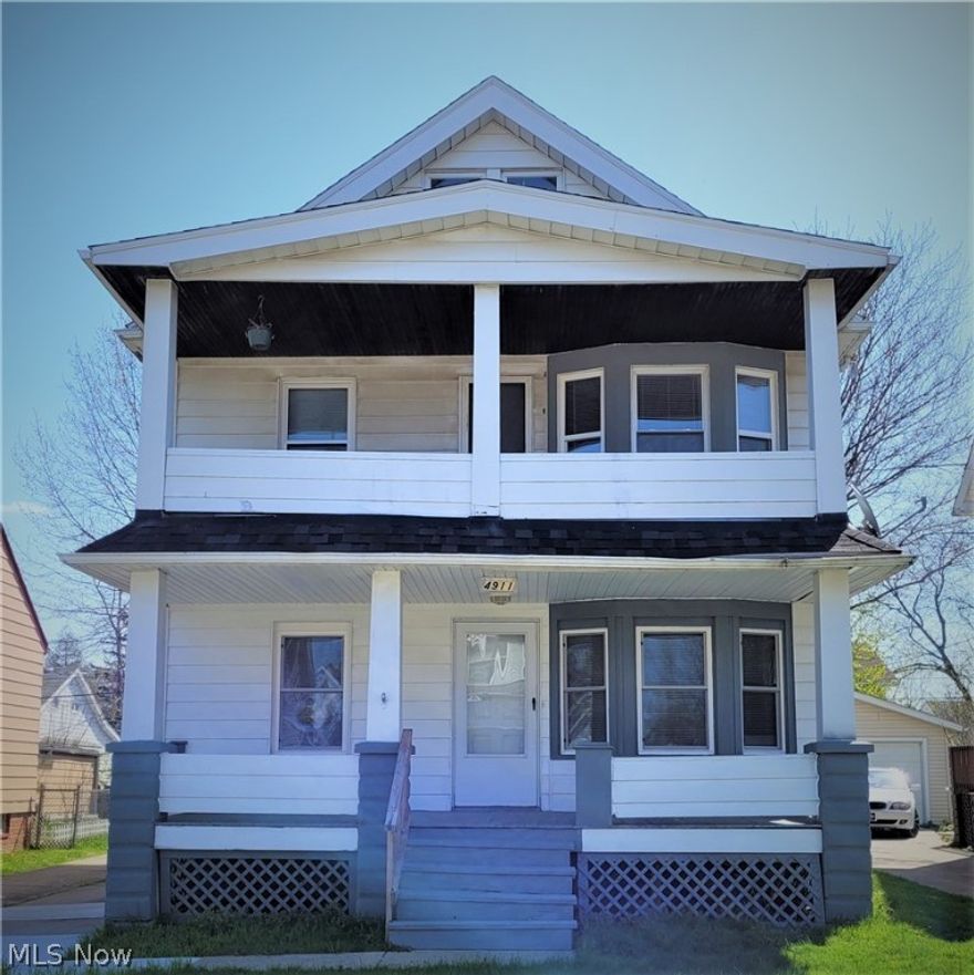 This is an amazing "move in ready" opportunity for owner occupied or investor.  You won't want to pass up! Incredibly spacious, the property features 2 units, each has updated kitchens, 2 bedrooms and 1 updated full bath. Both units have a covered front porch and there is a detached 2 car garage as well! Updates include new roof, new garage and point of sale compliant.  Located in central area, the property is near parks, multiple thoroughfares & public transit routes, as well as near highways, schools, shopping, restaurants and more. Contact us to set up your personal showing.