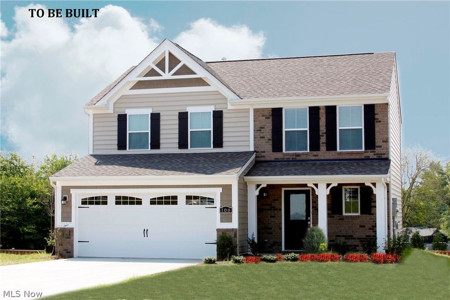 Lowest price for new Ryan home in Stark County!  Only 3 home sites left in conveniently- located Grey Ridge Estates…Call now.  Our Sorrento floor plan includes an open main floor living/dining/kitchen area along with a laundry and powder room.  The kitchen includes ample maple cabinets and GE appliances.  Upstairs are 3 bedrooms, a full bath and a huge walk-in owner’s closet.  A full unfinished basement offers lots of storage or future living space.  Pick your own colors.  No construction loan needed.  To be built.  Photos are for illustration purposes only.