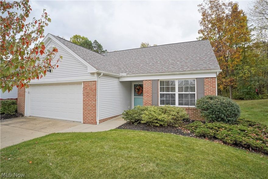 This Beautiful 1st Floor Living Home will be a joy to show and sell!  There homeowners brought this home to 2021 with cutting edge updates that include fashion neutral colors, Luxury vinyl flooring in kitchen, dining and laundry rooms, Granite countertops in Kitchen and baths, Beautiful stainless steel appliances in kitchen and high end stainless steel washer and dryer. When you walk into this end unit ranch home you are greeted with open foyer, vaulted ceilings
and a sun room off dining area. Both full baths have updates which include toilets, flooring and countertops. The two car garage has plenty of storage including the attic. Heritage Woods is a lovely, well maintained community that is literally walking distance to grocery  stores and other retail. Live in Cuyahoga Falls and enjoy its amenities & utilities that include Gorgeous Community Parks with adjacent National Parks, the newly renovated Riverfront with Pubs, Restaurants and Boutiques galore! Sellers are offering this prope