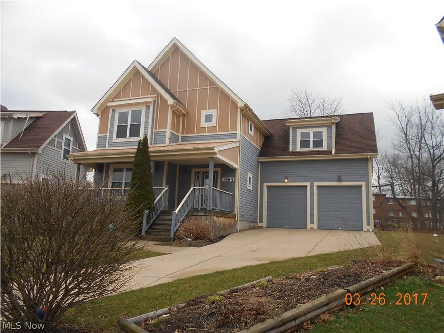 Newer Construction Contemporary Colonial style home with 3 bedrooms 2.5 bathrooms and 2,474 square feet of living space with a two car attached garage.  This home offers a modern design with high ceilings on the first floor and second floor with a large master suite.  This home is located just a few blocks from South Euclid on a private cul-de-sac street.  This home does need repairs mostly cosmetic in nature.  The seller makes no representations or warranties about the condition of this home and it is to be sold in as is condition.