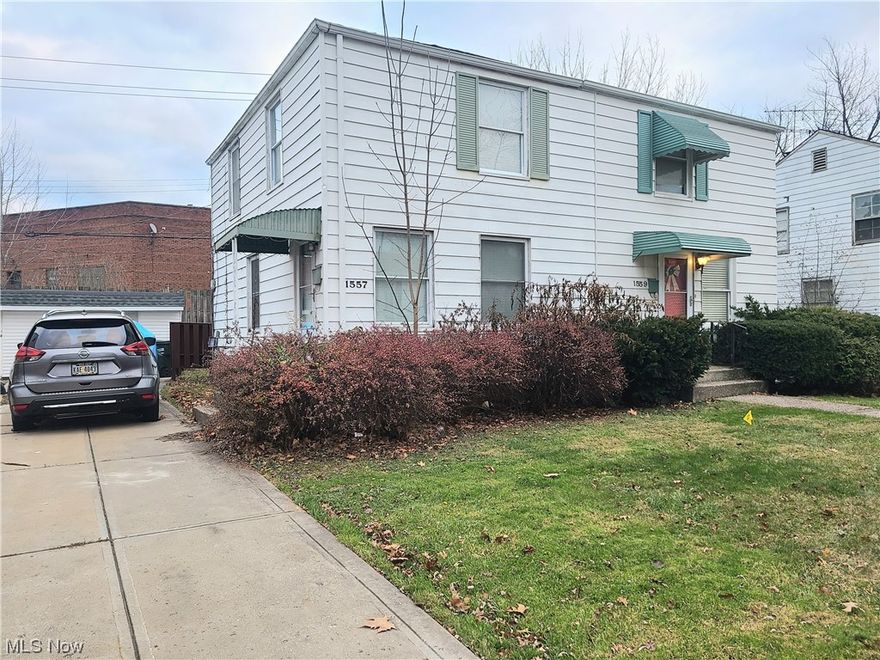 Great investment opportunity to own a side by side Colonial Duplex! 2 Individual parcels, being sold together! 1557 has been remodeled with an expanded kitchen, LTV flooring, circuit breaker box, concrete driveway & a garage with a new roof. Both units have replacement windows, furnaces & hot water tanks that are 11-14 yrs old or newer, decks & fenced yards. Long term tenant in the 2nd unit, needs cosmetics. Both tenants are on a month to month lease & would like to stay. Tenant pays all utilities incl water & sewer. Is POS compliant.