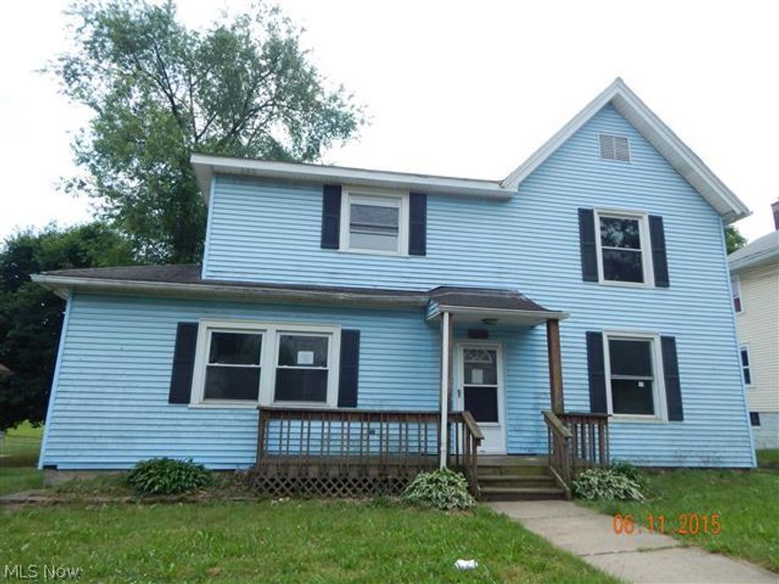 Spacious traditional 2-story with large rooms and tons of potential, living and family rooms on 1st floor, dining room and eat-in kitchen, 1st floor laundry, full bathrooms on both 1st & 2nd floor, wood deck out the back, 2 car detached garage.  Equal Housing Opportunity.  Sells As Is.