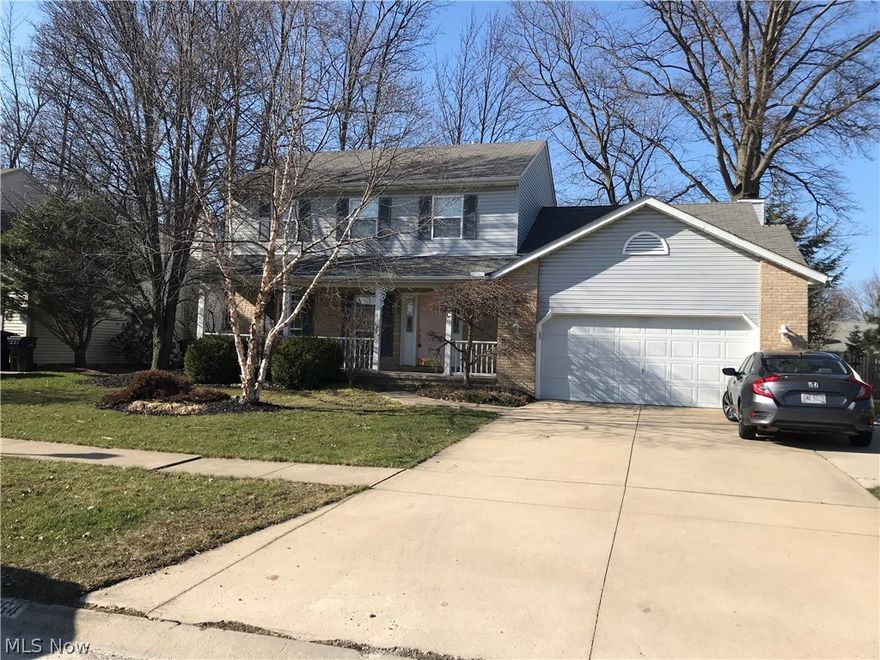 Beautiful 3 bedroom  Colonial just waiting on new owners!  Spacious formal living room (currently used as a dining room) offers French doors to the dining room, (currently used as a home office.)  The tastefully remodeled kitchen offers maple cabinets, granite countertops and all stainless steel appliances!  The kitchen offers tile floors and an eating area as well.  Imagine enjoying your morning coffee while looking out the patio door to your fenced back yard that includes both a covered deck and a stamped concrete patio.  The open family room with gas fireplace is ideal for those cozy evenings.  There is also a full bath off the main 1st floor hallway.  Upstairs you will find all 3 spacious bedrooms as well an updated full bath.  The basement is partially finished and offers both a rec. room area with carpeting as well and a game room area that offers laminate floors and loads of cabinetry space. The unfinished portion doubles as a laundry area and pantry.   The furnace and AC were u