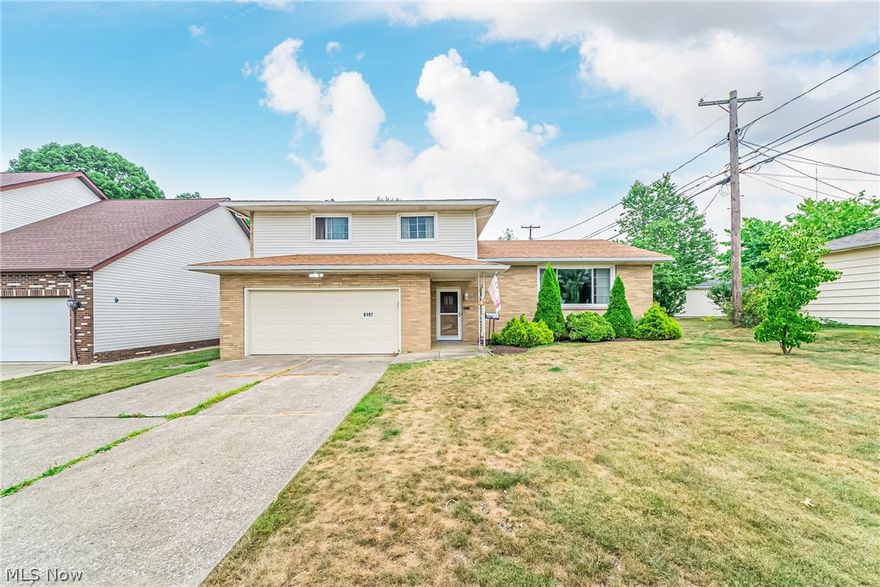 Charming 4 Bedroom Split-Level in Heart of Parma!

Discover this spacious split-level home nestled on a peaceful dead-end street. Boasting over 2,000 square feet of living space, this property offers ample room for comfortable living. Inside, four bedrooms await, along with 1.5 baths ready for your personal touch.

Enjoy the outdoors in your fully fenced backyard, complete with a mature fruit tree. The attached two-car garage provides convenient parking. This lovely split-level is a canvas for your dream home to unfold.

Don't miss this opportunity to make this Parma gem your own!


--