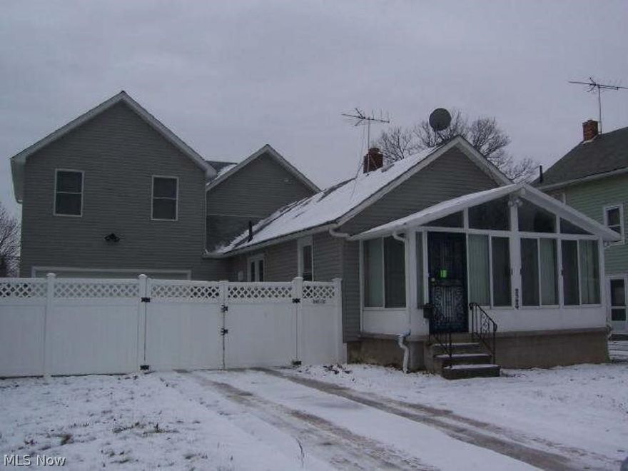 This is an older 2 story that had a very well planned addition of a large 2d floor master bedroom, additional bathroom and a third bedroom. The original structure has also been updated.  The downstairs features and updated kitchen, and living room, another Master sized bedroom and a glamour bath.  The back yard is nice sized and fenced in. It has a 10 x 12 shed out back and a 2 car attached garage.  The home also features an enclosed 7 x 18 sun porch.  This home is very affordably priced to sell quickly!