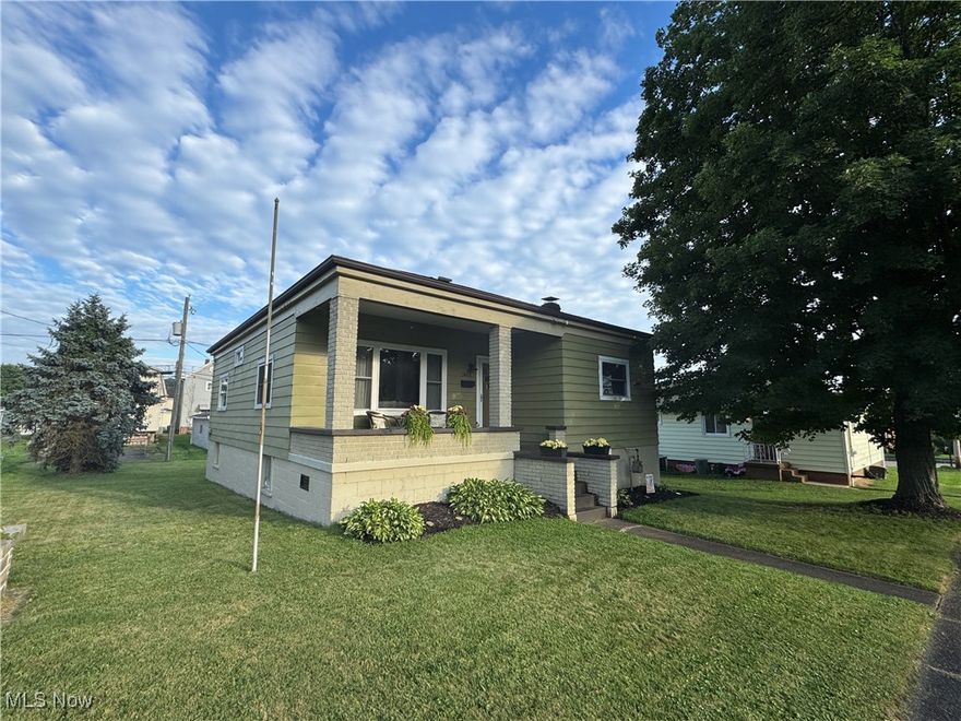 Welcome to 3868 Adams Avenue in Shadyside, Ohio. This house is located just about two blocks away from Shadyside's Fleming Field. Just inside the front door, you will notice the great open floorplan between the eat-in kitchen and the living room. The ceilings throughout the first floor are nice and tall. All kitchen appliances will stay. Just down the hall, you will find three bedrooms (carpeting is newer in each) and a nice large bathroom. Roof was replaced around 2015 and hot water tank is a couple of years old. The 60'x100' lot is a great size for in-town and has plenty of room in the back to use however you like: off street parking, playset, or whatever else you can think of. The basement is a walkout and the laundry is located down there (the washer and dryer will not stay). Enjoy a cup of coffee on the cozy porch or on the covered back porch. Schedule an appointment today!