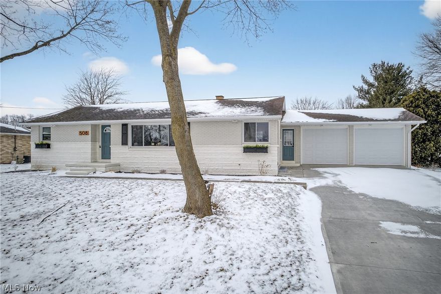 This is one of those rare opportunities that come along! A fully renovated, 3 bedroom 2.5 bath brick ranch just minutes from Jackson Township and downtown Massillon. Loaded with curb appeal; including painted brick exterior, window boxes and shutters, new concrete driveway and patio, two garage doors with genies. Upon entering the home, you are greeted with an open inviting floor plan. New LVT flooring and paint throughout the entire main level of the home. The kitchen has been fully transformed and includes new soft close cabinets, quartz countertops with bar, sleek stainless steel appliances and sink, new faucet and light fixtures. The laundry room is conveniently located near the kitchen and includes an added half bathroom along with pantry and storage shelving. All three bedrooms are located on the main level and share the fully updated bathroom with new vanity, light fixture, tub/shower combo and toilet. The unfinished basement has been tastefully updated with all new paint, glass block windows and updated bathroom including tile shower and new flooring. New high efficiency furnace, AC, hot water tank, updated electrical and plumbing. The attached oversized two car garage includes a gas heater along with a service door that leads to the new concrete patio overlooking the private backyard that could easily be fenced in. Whether moving up or down sizing, this fantastic NE ranch will be sure to please!